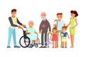 Big family portrait including kids, parents and grandparents Royalty Free Stock Photo